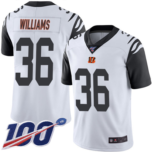 Cincinnati Bengals Limited White Men Shawn Williams Jersey NFL Footballl #36 100th Season Rush Vapor Untouchable